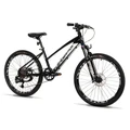 VELO MUSCULAIRE VTT 24 LEADER FOX CAPITAN 2025 FILLE NOIR / BLANC 8V (TAILLE ENFANT 135 à 145 cm) -MECANIQUE A DISQUE
