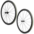 ROUES ROUTE PATIN BLOCAGE 700 MICHE SWR38 CARBONE NOIR CASSETTE SHIMANO SH 12/11/10V HAUTEUR/PROFIL 38 mm (PAIRE) - TUBELESS READY