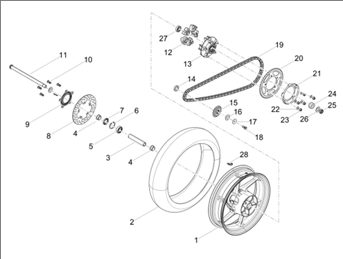 Roue arrière