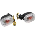 TURN SIGNAL FOR SCOOT PEUGEOT 50 TKR, TREKKER, SQUAB - REAR - TRANSPARENT/BLACK (PAIR) ** -REPLAY
