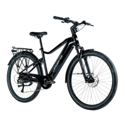 VELO ELECTRIQUE/VAE VTC 29 LEADER FOX SANDY HOMME NOIR BRILLANT 9V MOTEUR ROUE AR BAFANG 36V 45Nm BATTERIE 20Ah (19'' - H48cm - TAILLE L - POUR ADULTE DE 178cm à 185cm)