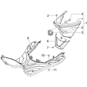 Protection centrale - repose-pieds