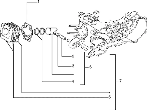 Ensemble cylindre-piston-axe de piston