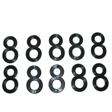 LICENSE PLATE NUMBER FOR MOTORBIKE/SCOOT - 45 mm ALU - TIFLEX - 8 - (SOLD PER 10)