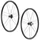 WHEELS SET FOR ROAD BIKE 700 CAMPAGNOLO ZONDA DISC Black - HUB ED 12/11/10 Speed. - Thru axle / Quick release (Pair