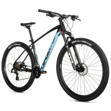 VELO MUSCULAIRE VTT 29 LEADER FOX EVOLUTION 2026 MIXTE NOIR/BLEU MAT 8V CADRE 22 POUCES (TAILLE ADULTE 190 à 198 cm)