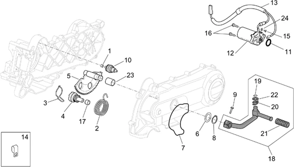 Pignon allum. - démarreur