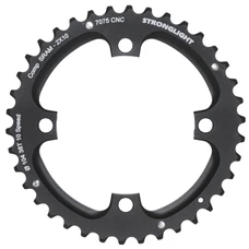 CHAINRING FOR MTB- Ø104 - 4arms-FOR DOUBLE- 38T. Ø104 2X10 OUTER BLACK STRONGLIGHT . 10 Speed For SRAM XO Threaded - Thickness 5 mm