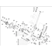 Fourche/tube direction - Ensemble butée dir.