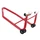LEVE/BEQUILLE STAND MOTO P2R ARRIERE UNIVERSEL MONOBLOC ACIER ROUGE AVEC SUPPORT EN V (TUBE DIAM 38 mm) (CHARGE MAXI 295 kg)