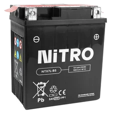 BATTERY 12V 6 Ah NTX7L-BS NITRO MF MAINTENANCE FREE-SUPPLIED WITH ACID PACK (Lg114xWd71xH131) (EQUALS YTX7L-BS)