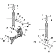 Suspension arrière - Amortisseur/s