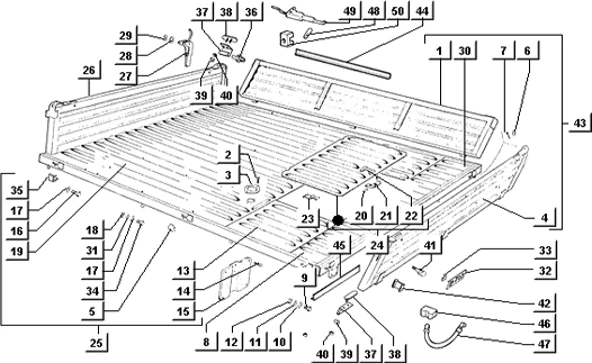 Plateau ridelle et portillon en alliage