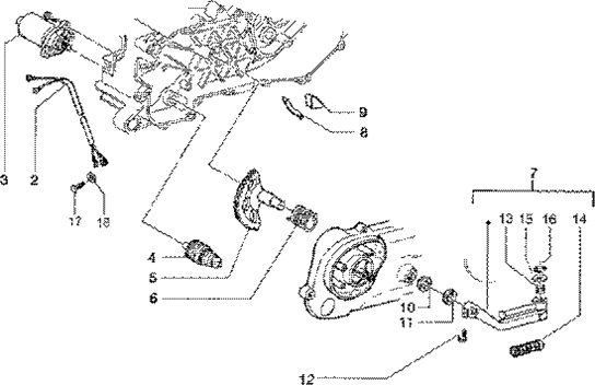 Demarreur electrique-levier de demarrage