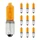 AMPOULE/LAMPE HALOGENE MINIATURE H21W 12V 21W CULOT BAX9s NORME E13-2D3 MINI LONG ERGOTS DECALES ORANGE (CLIGNOTANT) (VENDU PAR 10) -VICMA