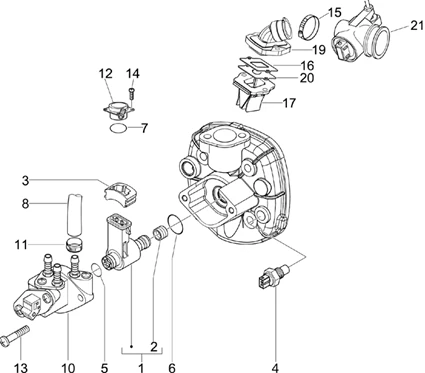 Corps papillon - Injecteur - Raccord d'admission