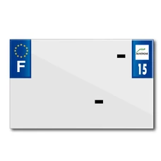 BANDE PLAQUE MOTO 210x130 POUR PVC VIERGE DEP. 15/EURO (VENDU A L'UNITE)