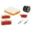 KIT ENTRETIEN MOTO ADAPTABLE BMW F 900 R, XR 2020> PLAQUETTE METAL FRITTE (PACK 7 PIECES) -SELECTION P2R PREMIUM