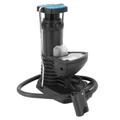 FLOOR PUMP- P2R PLASTIC-HIGH PRESSURE- BLACK WITH FOLDABLE BASE - WITH PRESSURE GAUGE 12 BARS - DOUBLE CONNECTION + NEEDLE FOR BALLOON + CONNECTION FOR AIR MAT