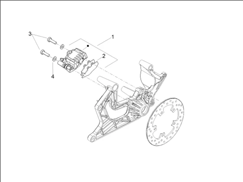 Pince frein arrière