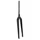 FOURCHE ROUTE 700C CARBONE CINTREE PIVOT ALU CONIQUE LISSE 1"1/2 EN BAS et 1"1/8-28,6 EXTERIEUR POUR AXE TRAVERSANT