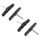 BRAKE PADS FOR MTB- SMOOTH STUD SYMETRIC- NEWTON 70mm BLACK (2 PAIRS)