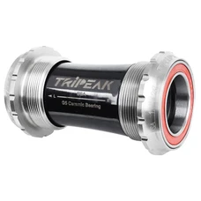 CUVETTE INTEGRE BOITIER FILETE ROUTE TRIPEAK ROULEMENT G5 CERAMIQUE ANGLAIS / BSC / 1,37x24 AXE 24mm ROUGE COMPATIBLE ROTOR TT CRANK