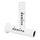 REVETEMENT POIGNEE DOMINO MOTO ON ROAD A010 BLANC/NOIR OPEN END 120-125mm (PAIRE)