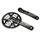 CHAINSET FOR MTB- SUNRACE 9/10 Speed MS9 -ALUMINIUM- BLACK 175mm 44-32-22 INTEGRATED WITH CUPS