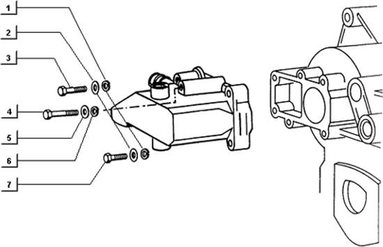 Fixations boitier de selection (volant)