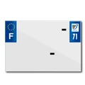 BANDE PLAQUE MOTO 210x145 POUR PVC AVEC RAISON SOCIALE DEP. 71/EURO (VENDU A L'UNITE)