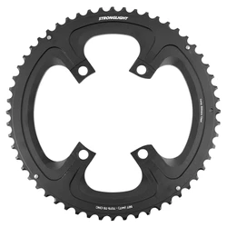 PLATEAU ROUTE 4BRA D.110 POUR SHIMANO ULTEGRA R8100 STRONGLIGHT 56DTS EXTERIEUR NOIR ALU 12V. POUR INTERIEUR 44DTS LIVRE AVEC KIT INTRAVIS