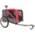 REMORQUE VELO UTILITAIRE MAXI 45Kg PLIABLE ROUGE/GRIS AVEC ROUES 20" FIXATION AXE DE ROUE ARRIERE - FOND RENFORCE POUR TRANSPORT CHIEN OU BAGAGE AVEC POIGNEE ET 2 ROUES 8" (L 82cm x l 60cm x h 56cm)