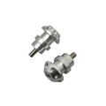 DIABOLO MOTO M8 ALU CNC TETE FRAISEE ARGENT (PAIRE)  -AVOC-