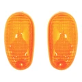 CABOCHON CLIGNOTANT SCOOT ADAPTABLE PIAGGIO 50 TYPHOON 1993>2005, NTT, NRG 1994>2005 AV ORANGE (PAIRE) -REPLAY