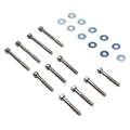 KIT FASTENER REPLAY FOR KICK STARTER COVER (STEEL) FOR PEUGEOT 50 TKR, TREKKER, SPEEDFIGHT, SQUAB  CHROME 6x40/55 (SET OF 11)