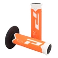 REVETEMENT POIGNEE PROGRIP MOTO OFF ROAD 788 TRIPLE DENSITE FLUO DESIGN BLANC/ORANGE FLUO/NOIR CLOSED END 115mm (CROSS/MX) (PAIRE)