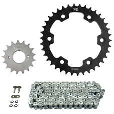 CHAIN AND SPROCKET KIT FOR ROYAL ENFIELD 500 CLASSIC EFI 2016>2020, BULLET EFI 2016>2018 530 17x38 (OEM SPECIFICATIONS). -AFAM