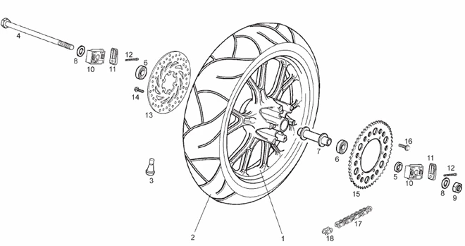 Roue arrière