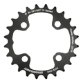 CHAINRING FOR MTB 24T. Ø64 2X10 "INNER" BLACK STRONGLIGHT -4 ARMS- SRAM XO+SHIMANO (EXCEPT XT/XTR) NON THREADED - thickness 3,5mm