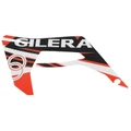 DECAL- FRONT LEFT COWL "PIAGGIO GENUINE PART" BLACK/RED - GILERA 50 SMT, RCR 2018> -2H002135