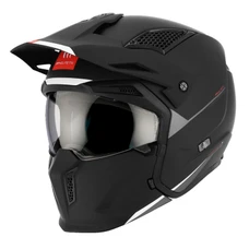 CASQUE TRIAL MT STREETFIGHTER SV UNI NOIR MAT M SIMPLE ECRAN TRANSPARENT TRANSFORMABLE AVEC MENTONNIERE AMOVIBLE (LIVRE AVEC UN ECRAN SUPPLEMENTAIRE MIROIR) (ECE 22.06)