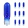 AMPOULE/LAMPE STANDARD 12V 1,2W CULOT W2x4,6d NORME W1,2W WEDGE BLEU (COMPTEUR) (BOITE DE 10) -P2R