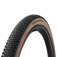 PNEU GRAVEL 700 X 45 CONTINENTAL TERRA ADVENTURE TRAIL NOIR FLANC MARRON TUBELESS READY TS (45-622) COMPATIBLE VAE