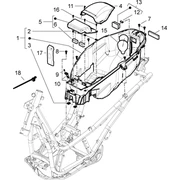 Logement casque - Dessous de selle