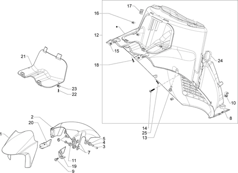 Logement roue - Garde boue