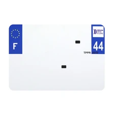 BANDE PLAQUE MOTO 210x145 POUR PVC AVEC RAISON SOCIALE DEP. 44/EURO (VENDU A L'UNITE)