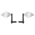 MIRROR SET FOR BICYCLE (LEFT+RIGHT) NEWTON LOSAN WHITE - ON HANDLEBAR FOR MTB/E-BIKE (PAIR)