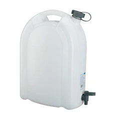 JERRYCAN/BIDON EAU PRESSOL EN POLYETHYLENE TRANSPARENT AVEC BOUCHON ET ROBINET 20L