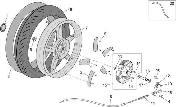 Roue posterieure - F.T.